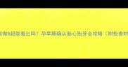 怀孕1周做B超能看出吗孕早期确认胎心胎芽全攻略附检查时间表