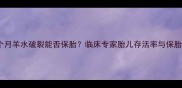 胎停育后四个月羊水破裂能否保胎临床专家胎儿存活率与保胎黄金72小时