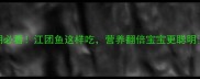 孕期必看江团鱼这样吃营养翻倍宝宝更聪明