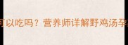 野鸡炖汤孕妇可以吃吗营养师详解野鸡汤孕期食补全攻略