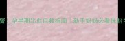 血色预警孕早期出血自救指南新手妈妈必看保胎全攻略