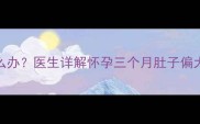 孕早期肚子显怀严重怎么办医生详解怀孕三个月肚子偏大的5大原因及应对措施