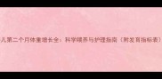 婴儿第二个月体重增长全科学喂养与护理指南附发育指标表