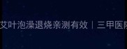 宝宝发烧护理必看艾叶泡澡退烧亲测有效三甲医院建议的中医退热法