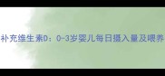 科学补充维生素D0-3岁婴儿每日摄入量及喂养指南