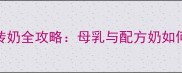 六个月宝宝转奶全攻略母乳与配方奶如何科学过渡