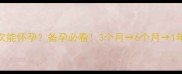 同房几次能怀孕备孕必看3个月6个月1年详细