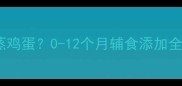 婴儿什么时候开始吃蒸鸡蛋0-12个月辅食添加全攻略附蒸蛋教程