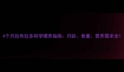 4个月拉布拉多科学喂养指南月龄食量营养需求全
