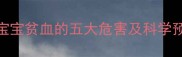 十个月宝宝贫血的五大危害及科学预防指南