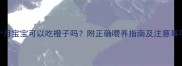 9个月宝宝可以吃橙子吗附正确喂养指南及注意事项