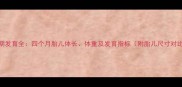 孕中期发育全四个月胎儿体长体重及发育指标附胎儿尺寸对比图