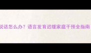 21个月男宝不会说话怎么办语言发育迟缓家庭干预全指南附专家建议