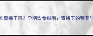 孕期能吃青梅干吗孕期饮食指南青梅干的营养与禁忌全