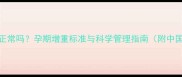 怀孕7个月胖30斤正常吗孕期增重标准与科学管理指南附中国营养学会建议