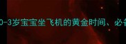 婴儿乘机全攻略0-3岁宝宝坐飞机的黄金时间必备物品及安全指南