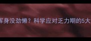 孕七个月浑身没劲懒科学应对乏力期的5大黄金法则