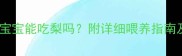 六个月宝宝能吃梨吗附详细喂养指南及营养