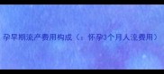 孕早期流产费用构成怀孕3个月人流费用