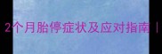 孕早期停胎必看2个月胎停症状及应对指南准妈妈必存干货