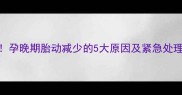 怀孕7个月胎动变弱别慌孕晚期胎动减少的5大原因及紧急处理指南附胎动自测表