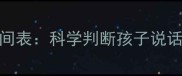 0-6岁宝宝语言发育时间表科学判断孩子说话早晚及家长应对指南