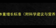 孕晚期体重增长标准附科学建议与营养方案