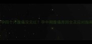 怀孕四个月腹痛没见红孕中期腹痛原因全及应对指南